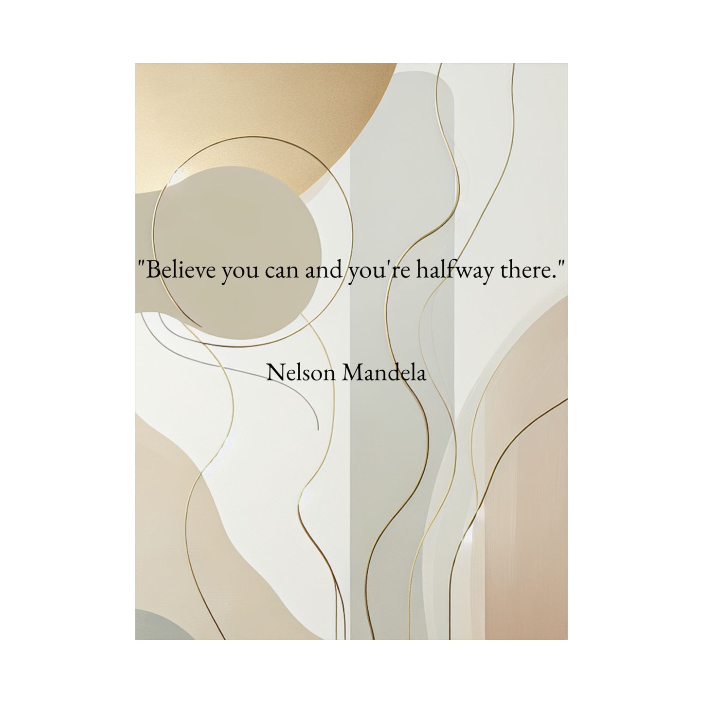 Inspirational Matte Vertical Poster - Nelson Mandela Quote