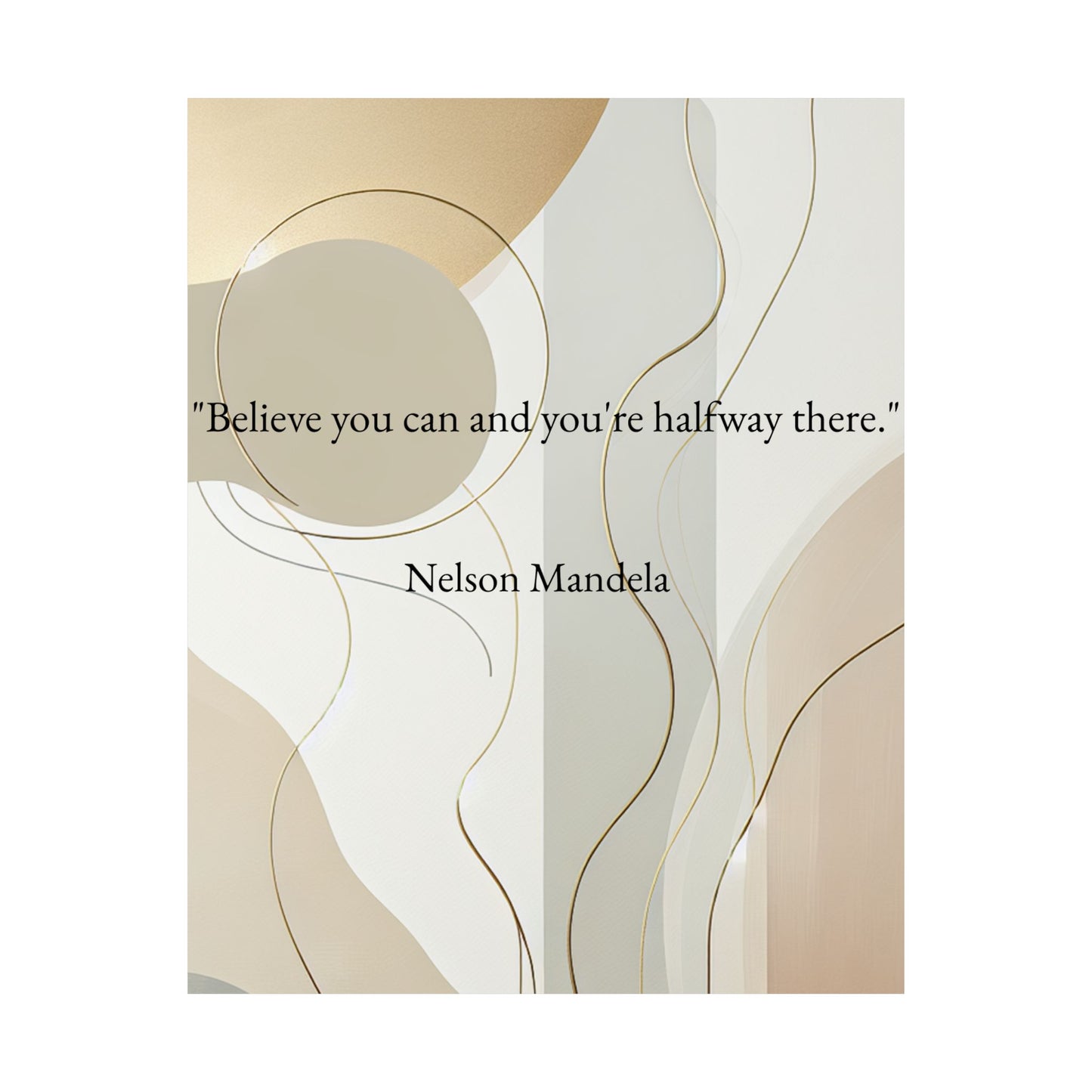 Inspirational Matte Vertical Poster - Nelson Mandela Quote