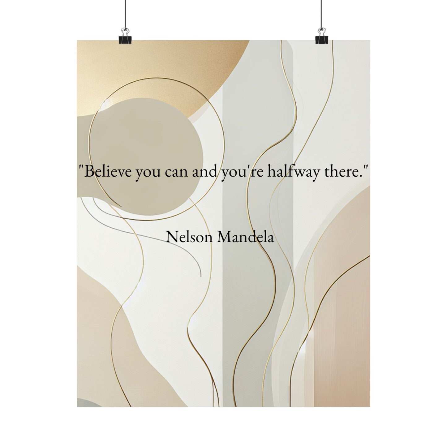 Inspirational Matte Vertical Poster - Nelson Mandela Quote