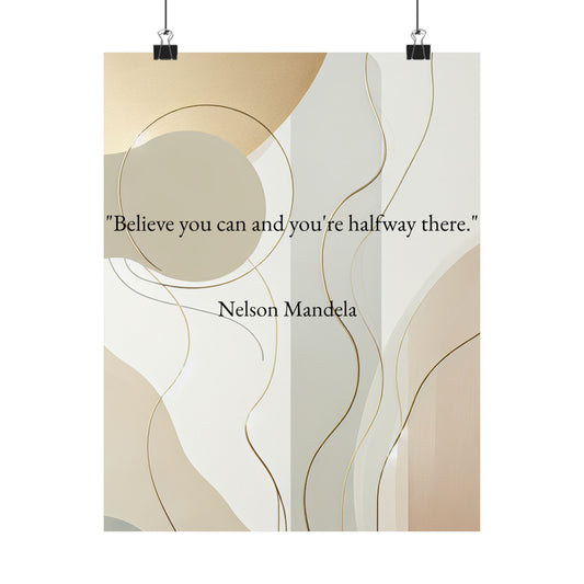 Inspirational Matte Vertical Poster - Nelson Mandela Quote