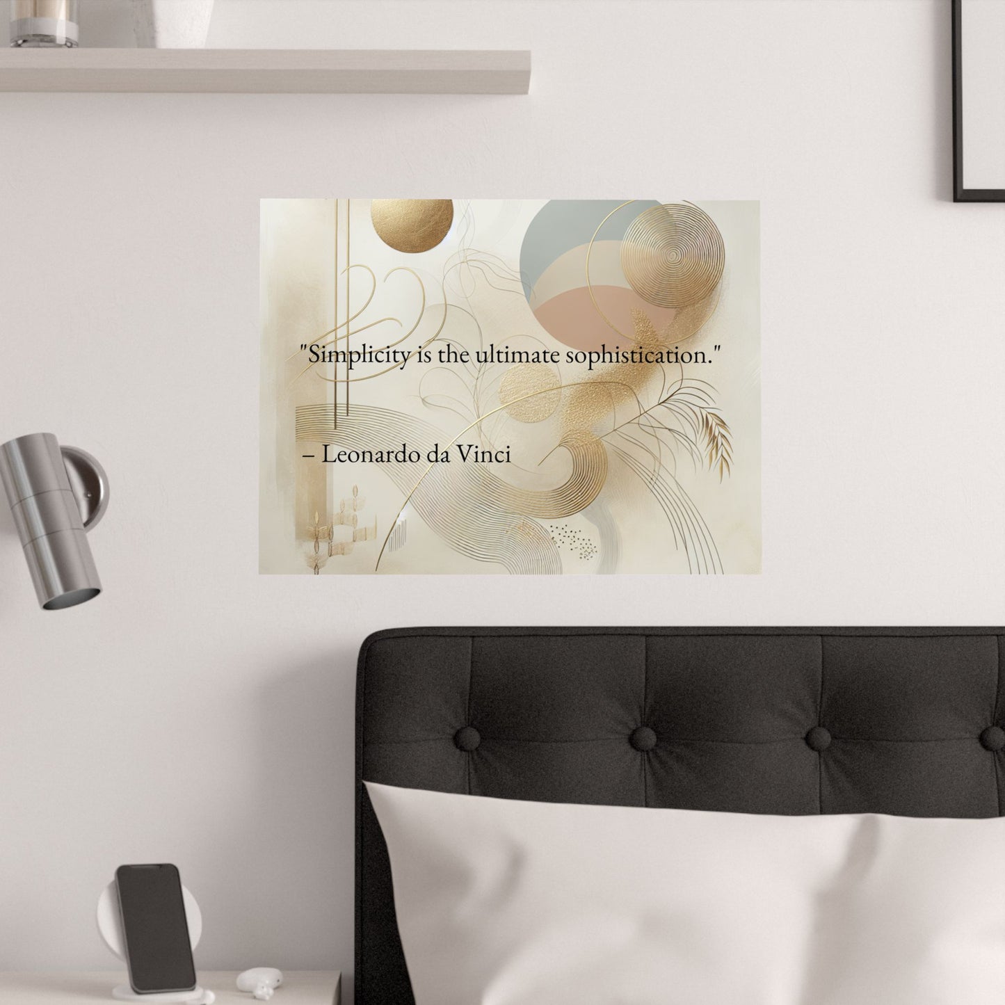 Abstract Gold Satin Poster - Modern Wall Art for Stylish Decor