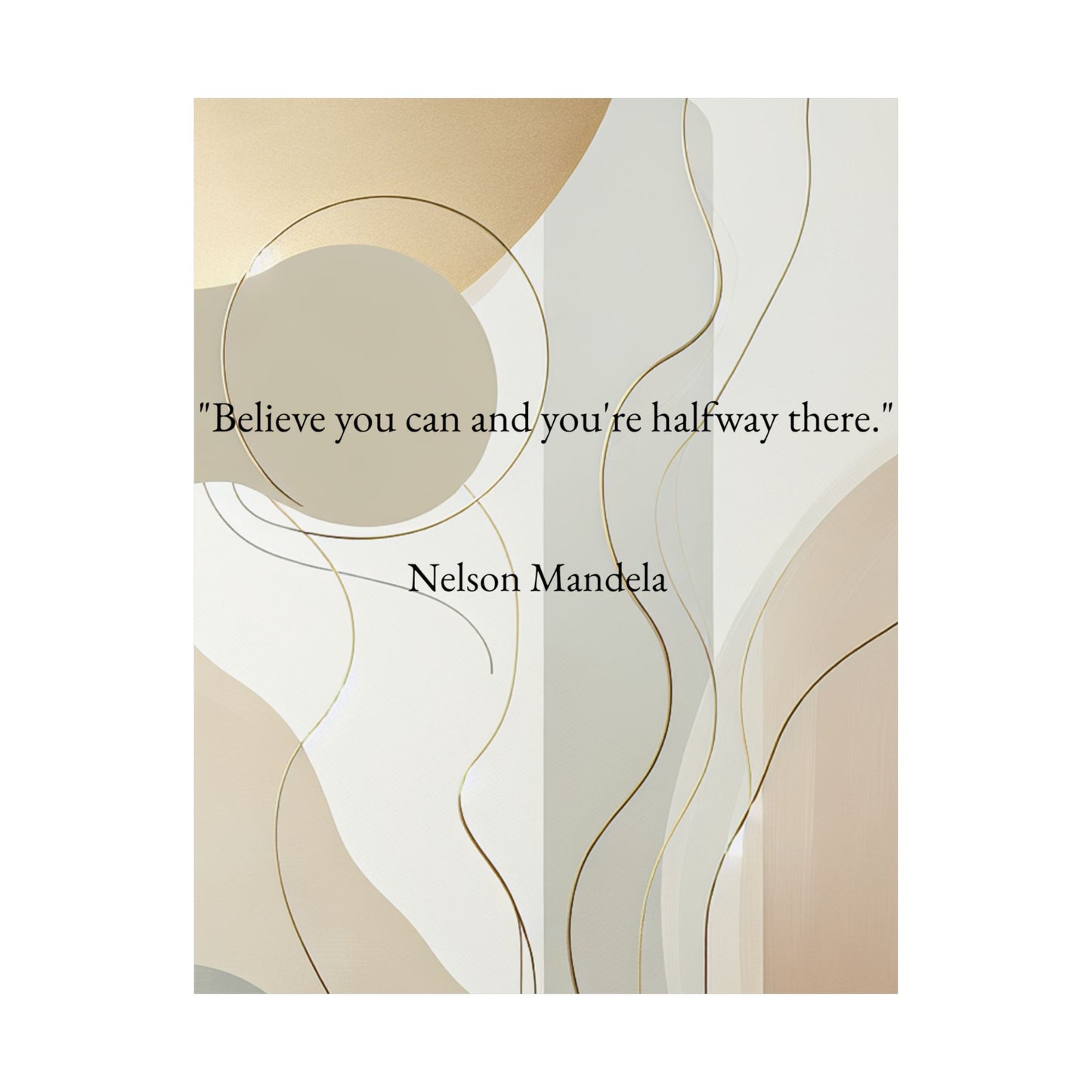 Inspirational Matte Vertical Poster - Nelson Mandela Quote