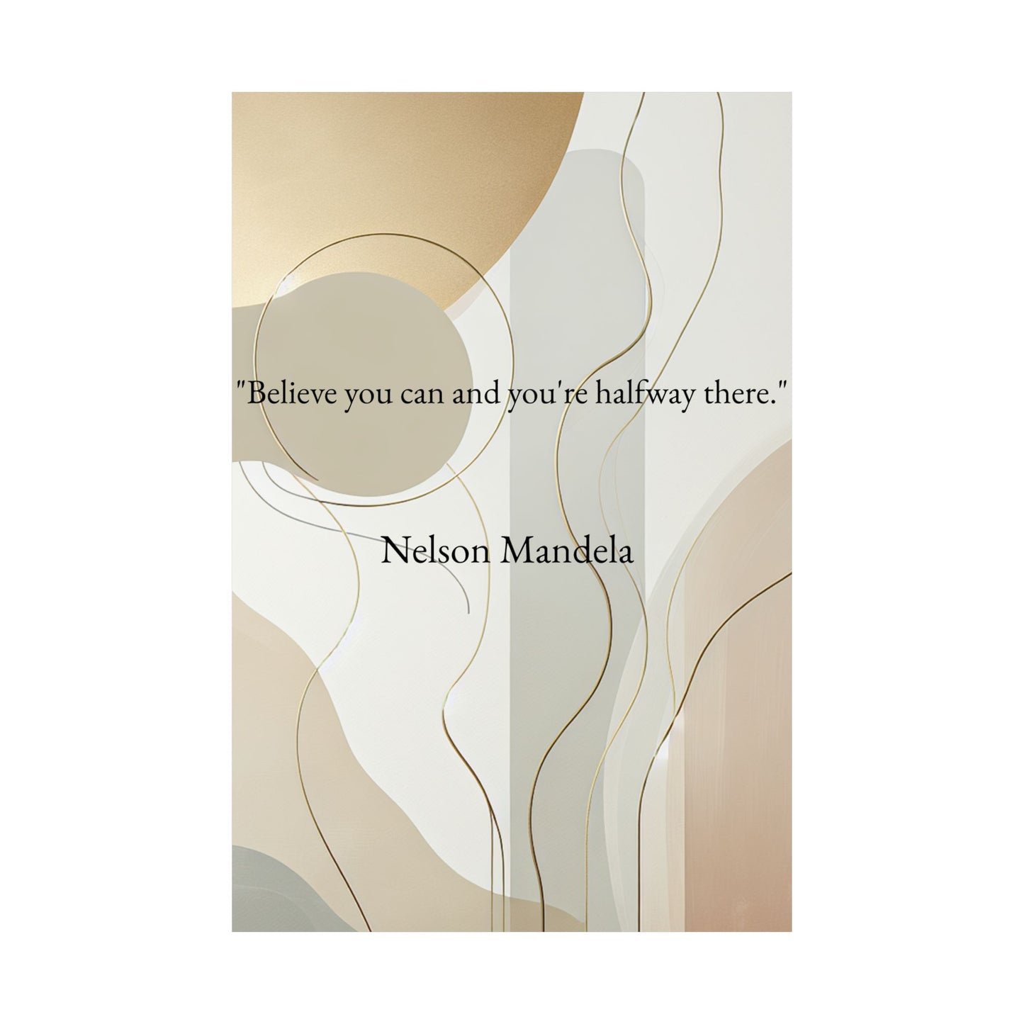 Inspirational Matte Vertical Poster - Nelson Mandela Quote