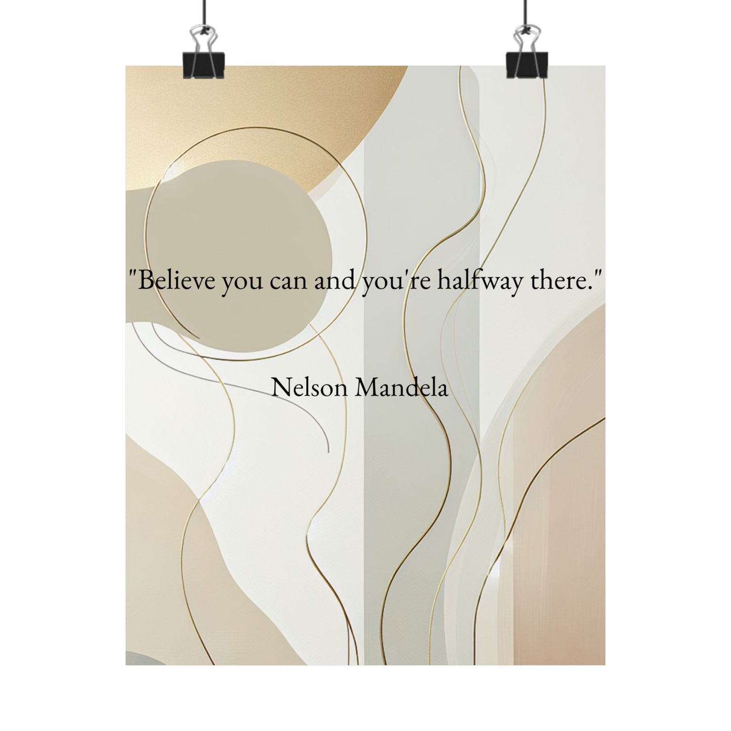 Inspirational Matte Vertical Poster - Nelson Mandela Quote