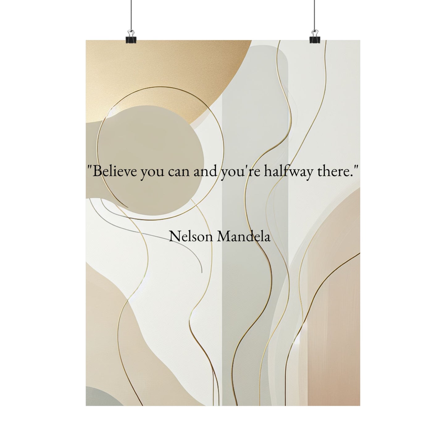 Inspirational Matte Vertical Poster - Nelson Mandela Quote